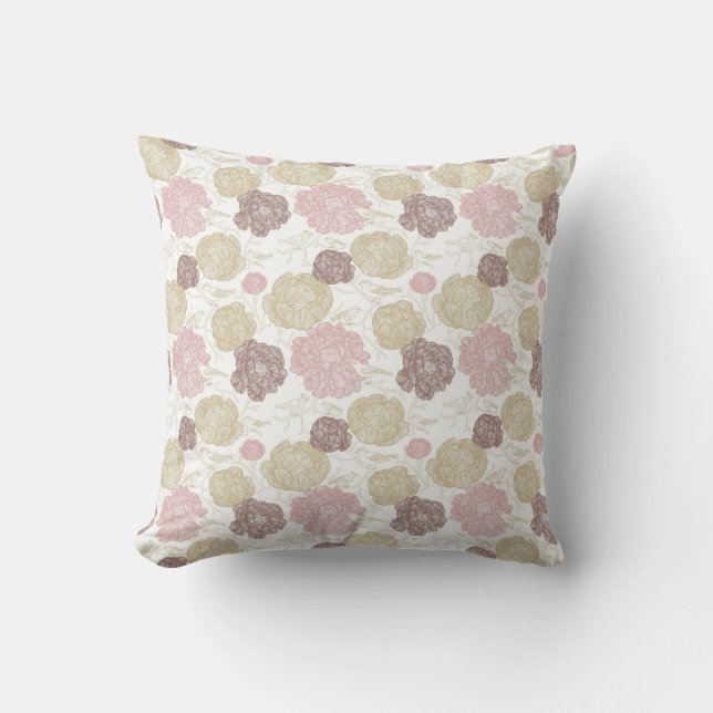 Blommigt Bird Pillow Kudde (Framsida)