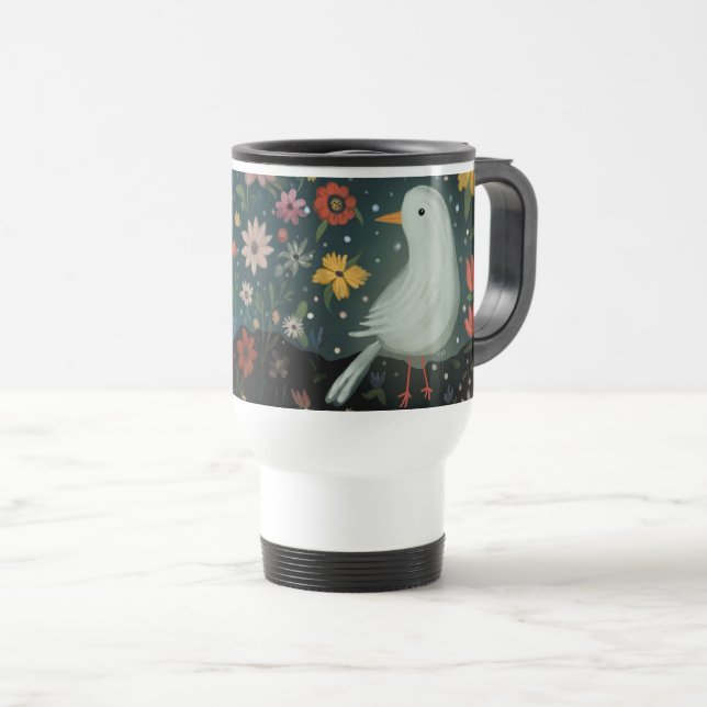 Blommigt Bird Resemugg (Framsida höger)
