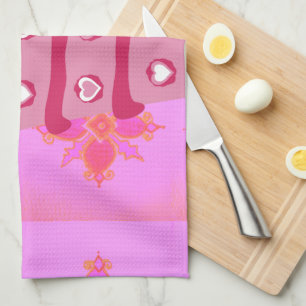 Blommigt Birthday Cake for her/Girls Art Print Kökshandduk