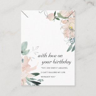 BLOMMIGT BIRTHDAY GIFT NECKLACE VISNING CARD PLACERINGSKORT
