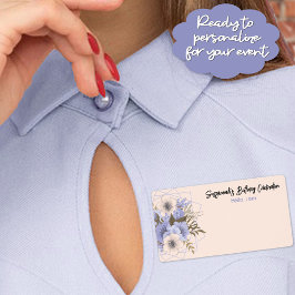 Blommigt Birthday Peach Violet Fem Petal Vild Ro Fraktsedel