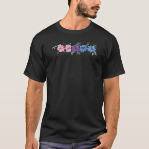 Blommigt Bisexual Pride Boho LGBT Cute LGBTQ Flowe T Shirt