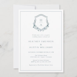 Blommigt Blå par-Möhippa Inbjudningar