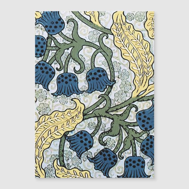 Blommigt Blåa blommor Lily Valley Repeat (Framsida)