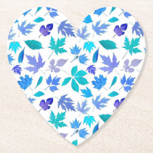 Blommigt Blåa blommor Mönster Design-36566 Underlägg Papper