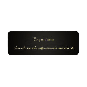 Blommigt Black Chalk Board U Plocka Färg Ingredien Returadress Etikett