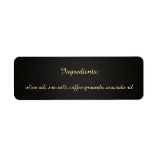 Blommigt Black Chalk Board U Plocka Färg Ingredien Returadress Etikett