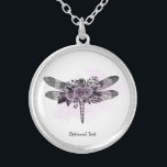 *~* Blommigt Black Glitter Dragonfly Ro Silverpläterat Halsband<br><div class="desc">Runt SILVER PLATE NECKLACE - Välj din storleka avsiktsjuveli - Soothing Calming Remote energy ladded JEWELRY with INTENTION (R) Ange en avsikt på ett positivt sätt, som " I AM ... ." Energin kommer att hjälpa dig i positiva omvandlingar. När man är lugn kan läkning ske. Njut av freden. DRAGONFLY...</div>