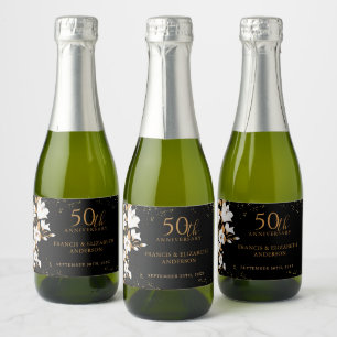 Blommigt Black Guld 50:e Bröllop-årsdagen