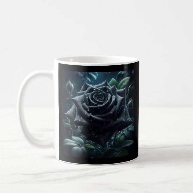 Blommigt Black Ro Kaffemugg (Vänster)