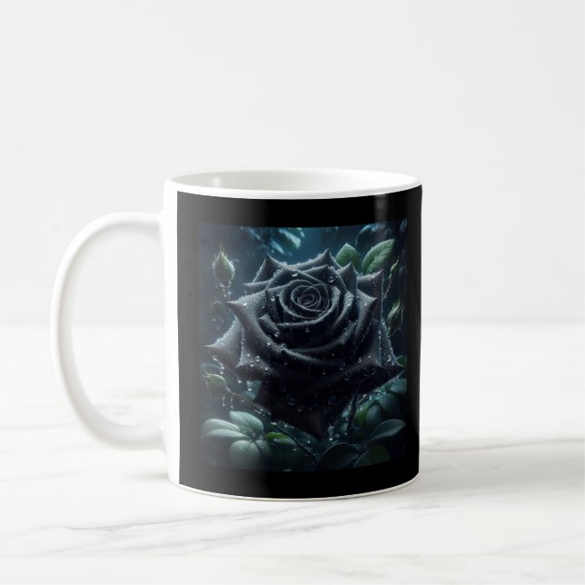 Blommigt Black Ro Kaffemugg (Vänster)