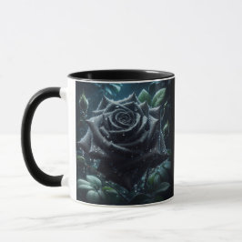 Blommigt Black Ro Mugg