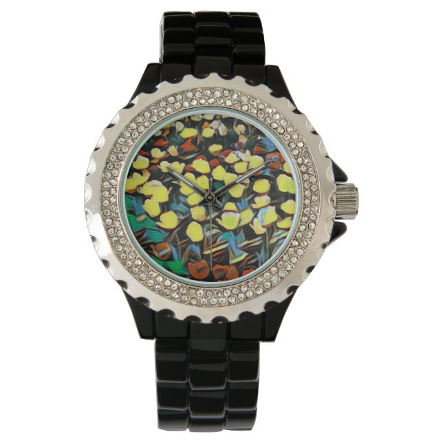 Blommigt Black Watch (Dreaming) Armbandsur (Framsida)