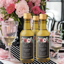 Blommigt Black White Guld Magenta Wedding Favor Mi