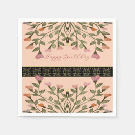 Blommigt Blandad Elegant Pappersservett