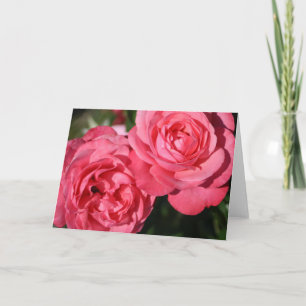 Blommigt Blank Elegant för Rosa av inre Söt, vikt Anteckningskort