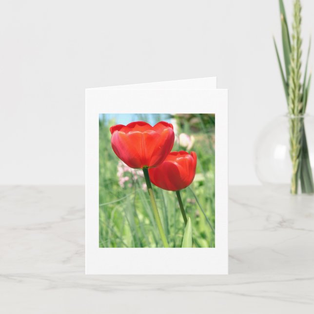 Blommigt Blank Notecard Kort (Framsida)