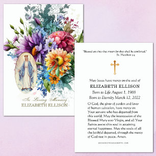 Blommigt Blanka Mary Blommigt Funeral Prayer Card Visitkort