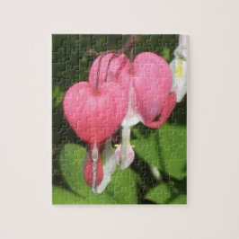 Blommigt Bleeding Heart Photo Puzzle med Gift box Pussel