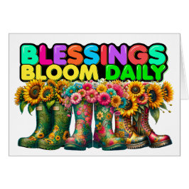 Blommigt Blessings - Ram! Hälsningskort