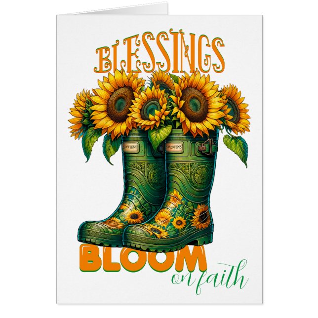 Blommigt Blessings - RAM IT! Hälsningskort (Framsidan)