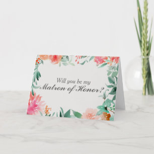 Blommigt blir du min honnör av hedersbetygskort inbjudan