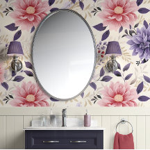 Blommigt Bliss - Lila, Rosa, Beige - Glam