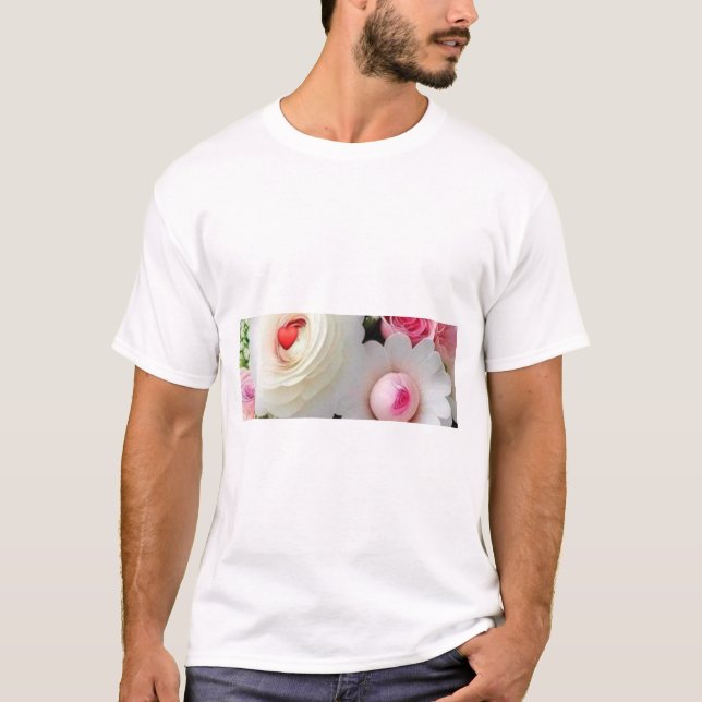 Blommigt Bliss T shert Shirt (Framsida)