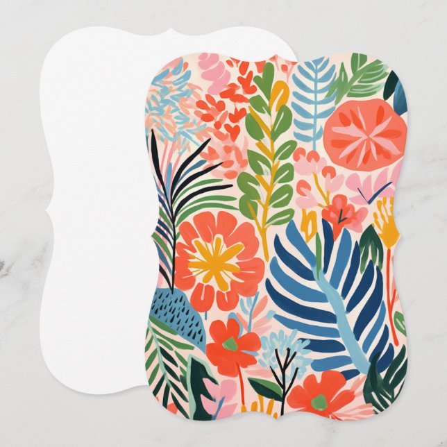 Blommigt Bliss Tack Kort (Fram/baksida)