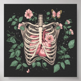 Blommigt Blodkärl och botaniska hjärtbesvär Poster