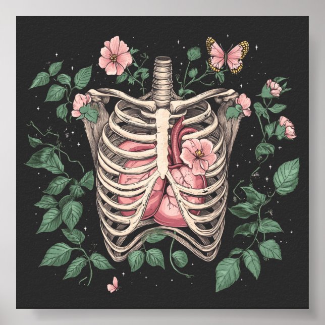 Blommigt Blodkärl och botaniska hjärtbesvär Poster (Framsidan)