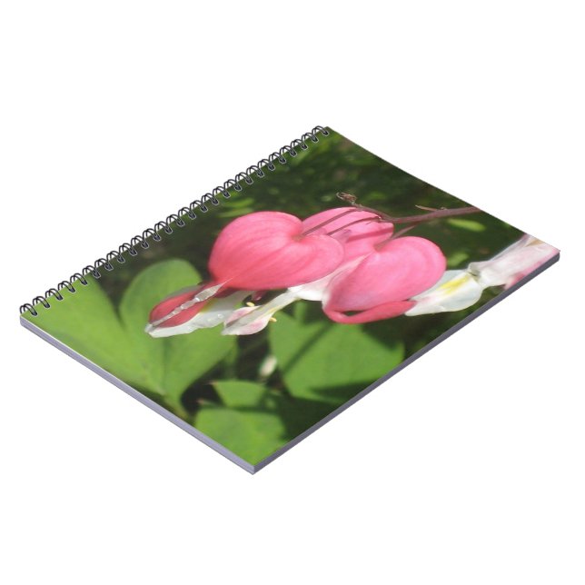 Blommigt Blödning Hjärta - Fotbärbara 80 sidor Anteckningsbok (Vänstra Sidan)