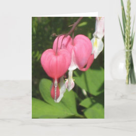 Blommigt Blödning Hjärta - Porträtt hälsningskort Kort