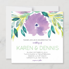 Blommigt Blommar Bröllopsinbjudan tunn magnetisk Magnetisk Inbjudningskort