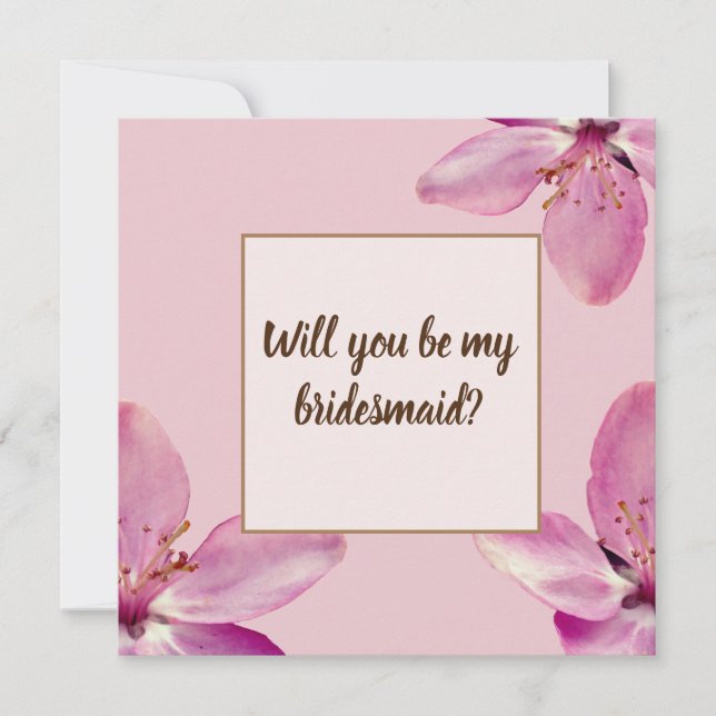 Blommigt Blommar Kommer du att bli mitt blomsterfl Inbjudningar (Framsida)