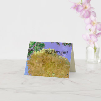 Blommigt Blommor hydrangea gult söt BIRTHDAY Kort