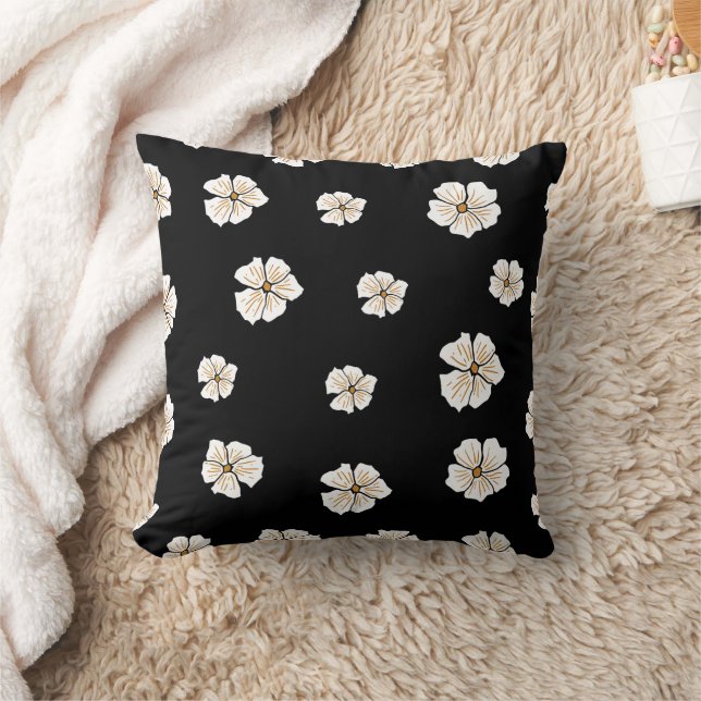 Blommigt Bloom Dekorativ kudde - Elegant, hemadres (Filt)