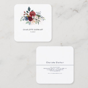 Blommigt Bloom Modern Professionell Florist Fyrkantigt Visitkort