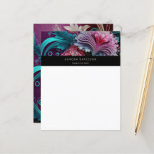 Blommigt Bloom Watercolor Anpassningsbar Stationar