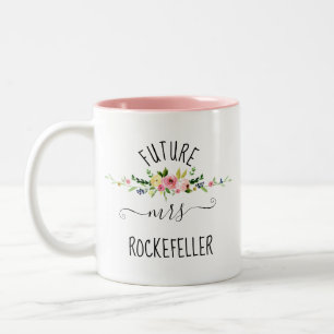 Blommigt Blooms Future Bride Förlovning Gift Två-Tonad Mugg