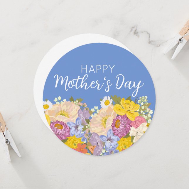 Blommigt Blooms lycklig Mors dag (Fram/Back In Situ)