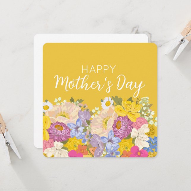 Blommigt Blooms lycklig Mors dag (Fram/Back In Situ)