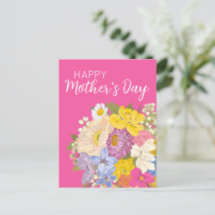 Blommigt Blooms lycklig Mors dag Helg Vykort