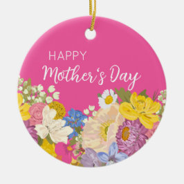Blommigt Blooms lycklig Mors dag Julgransprydnad Keramik
