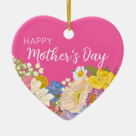 Blommigt Blooms lycklig Mors dag Julgransprydnad Keramik