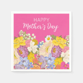 Blommigt Blooms lycklig Mors dag Pappersservett