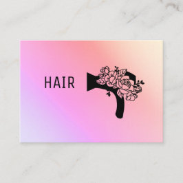 *~* Blommigt Blow Hair Dryer Flower Ombre Pastel A Visitkort