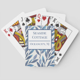 Blommigt Blue Airbnb Anpassningsbar Vacation Renta Casinokort