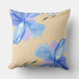 Blommigt Blue Dekorativ kudde