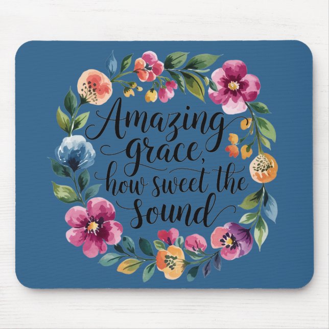 Blommigt Blue Fantastisk Grace Musmatta (Framsidan)